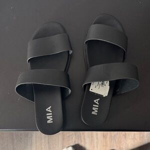 MIA Classic Black Slide Sandals